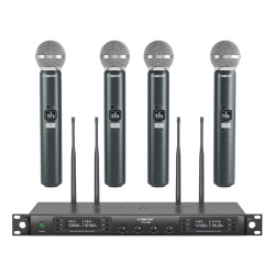 Four Wireless Microphone System