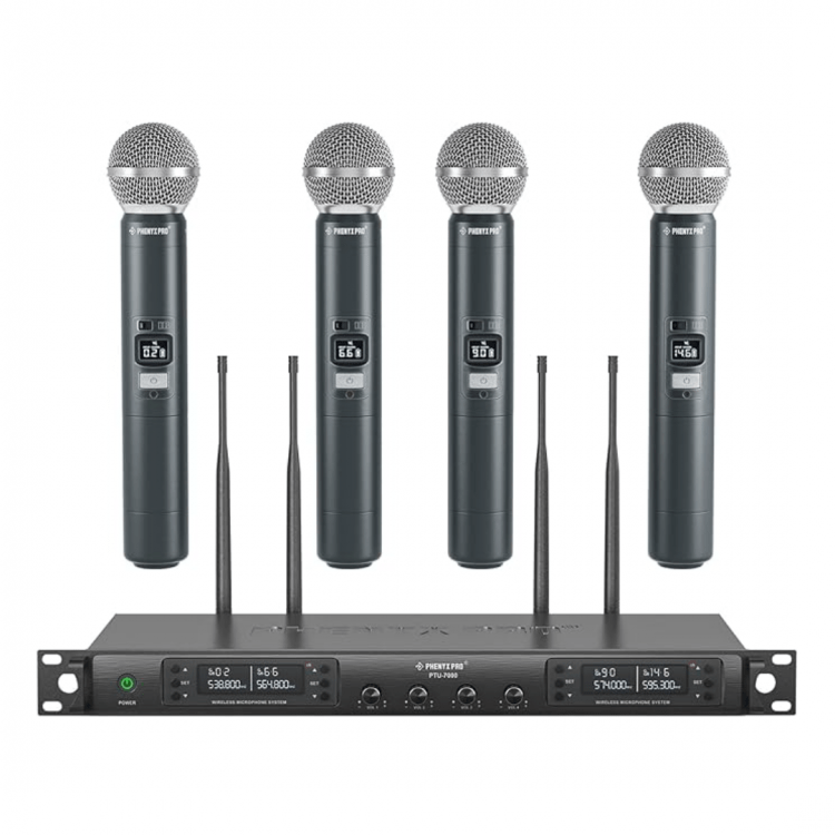 Four Wireless Microphone System